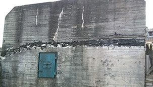 Resterne af bunker i Hovedkvarter Hegewald