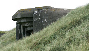 Bunker ved Marine Kystbatteri Scheveningen-Nord som den ser ud i dag